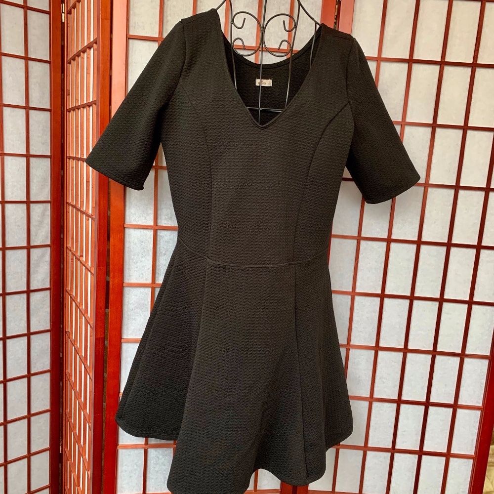 Hollister Houndstooth Fabric Skater Dress